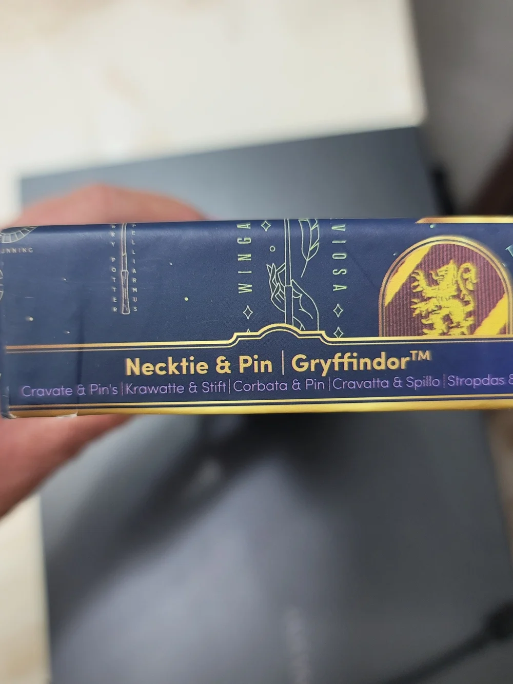 NWOT. Harry Potter Gryffindor Necktie & Pin Set - Maroon & Gold. Unopened